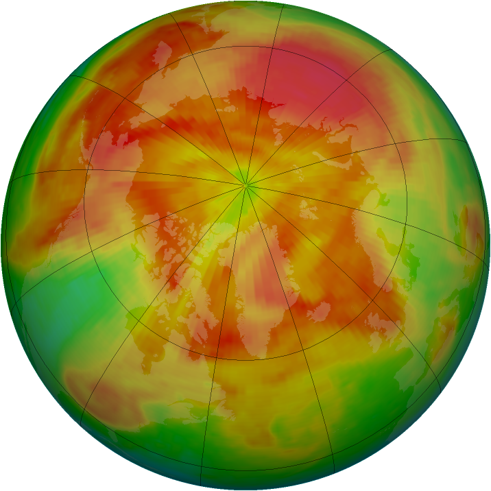 Arctic ozone map for 16 April 1984